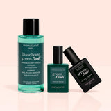 The Manucurist Green Flash™ Base Top Remover Trio showcases three bottles against a light beige background.