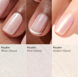 Trios de paillettes et poudres à effets - White Glazed + Pink Glazed + Golden Glazed
