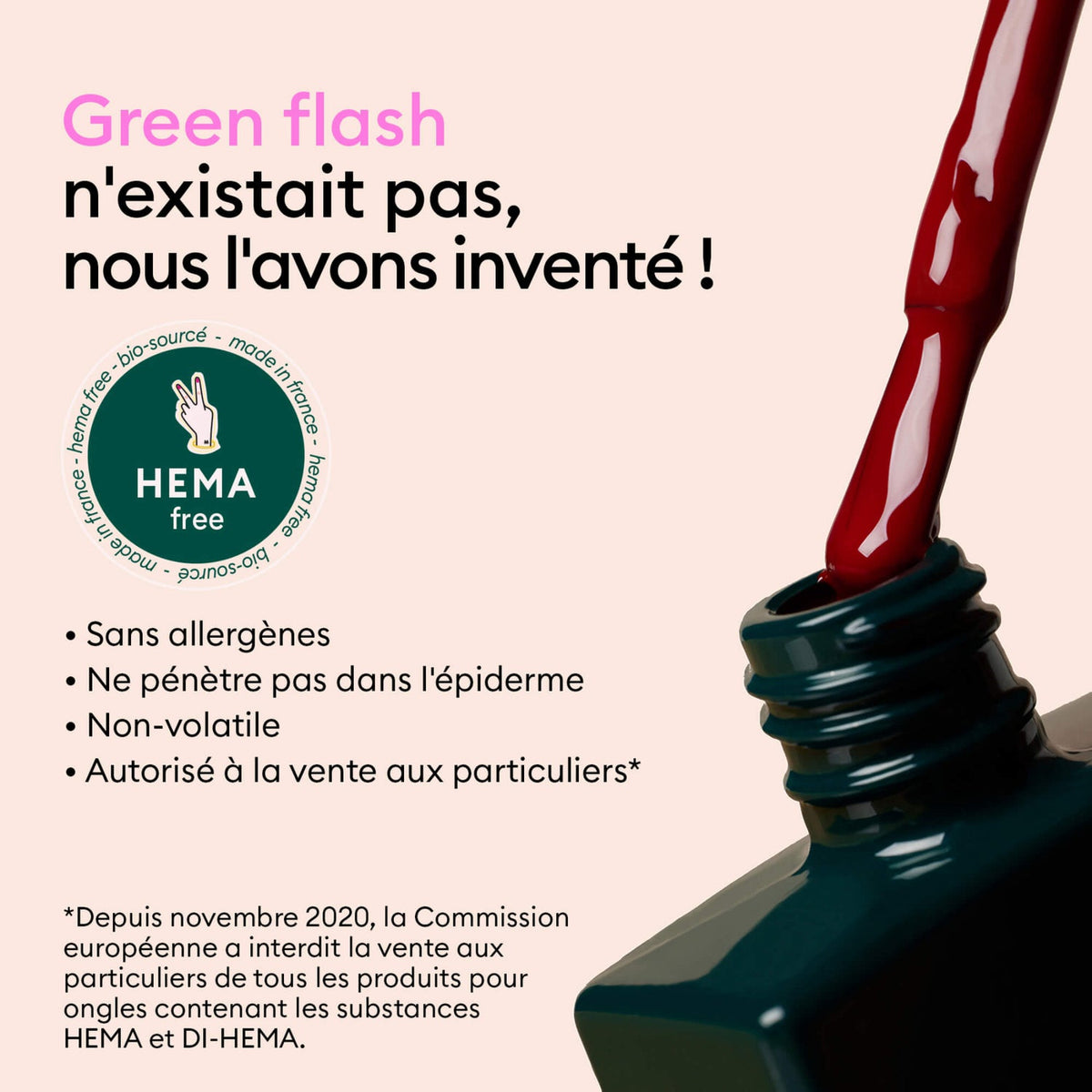 Coffret Cadeau vernis semi-permanent  Green Flash™ - Prune & Pale Rose