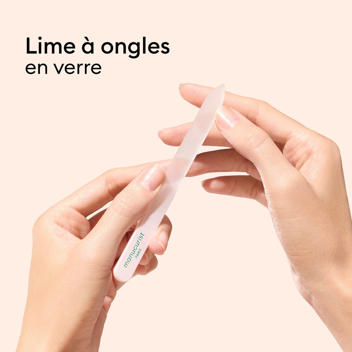 Trio Accessoires en verre pour ongles - Lime à ongles + Polissoir + Pousse-cuticules en verre