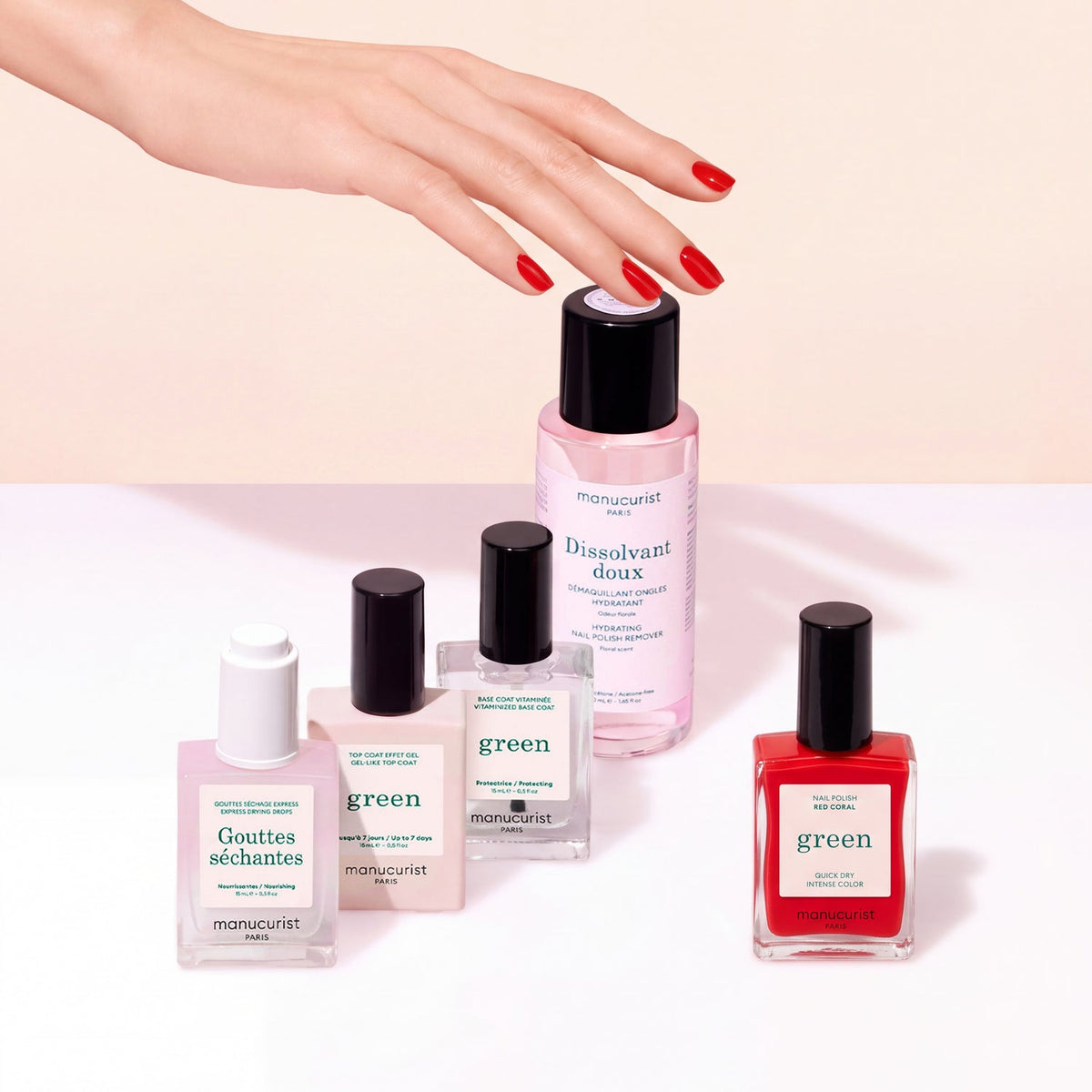 Kit vernis à ongles Green™ - Red coral