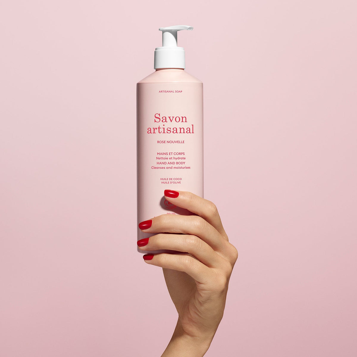 Savon Artisanal Parfum Rose Nouvelle - Cosmos Organic - 500ml